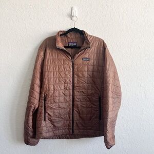 Patagonia Nano Puff Insulated Brown Copper Men's Jacket - Size Large
